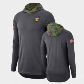 Military Iowa Long Sleeve Men's Anthracite Hoodie 330064-351