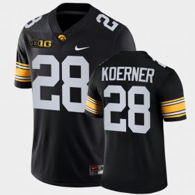 #28 Jack Koerner College Football Hawkeyes Game Mens Black Jersey 176093-303