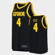 #4 Josh Dix Replica Iowa Basketball Men's Black Jersey 229900-118