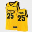 #25 Monika Czinano College Basketball Hawkeyes B1G Tournament Championship Men's Gold Jersey 605734-617