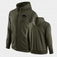 Tonal Logo Stack University of Iowa Full-Zip Mens Olive Hoodie 484777-594