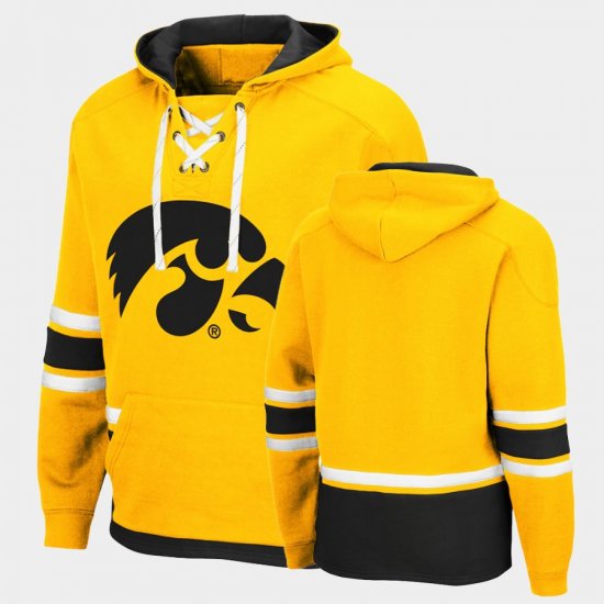 College Hockey 3.0 Iowa Pullover Mens Gold Hoodie 392051-470