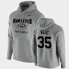 #35 Barrington Wade Oopty Oop Hawkeyes Football Pullover Men Gray Hoodie 729581-511