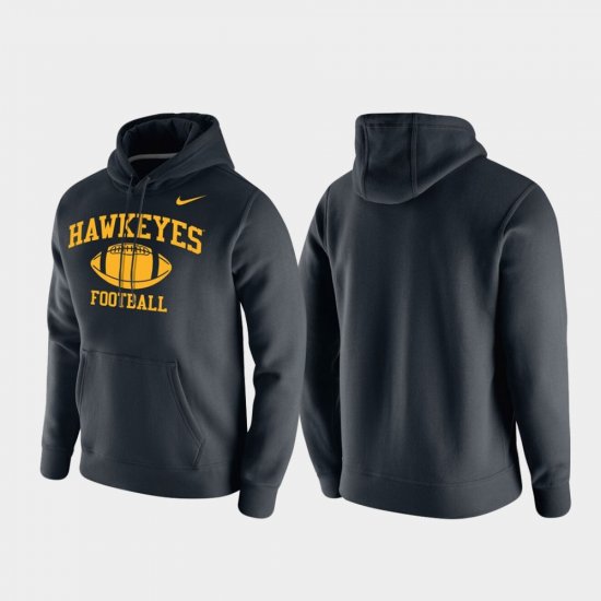 Retro Football Hawkeyes Club Fleece Mens Black Hoodie 316235-122