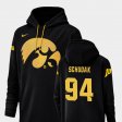 #94 Caleb Schudak Champ Drive Hawkeyes Football Performance Men Black Hoodie 648936-315