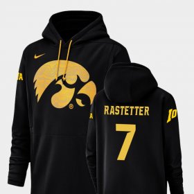 #7 Colten Rastetter Champ Drive Iowa Hawkeyes Football Performance Mens Black Hoodie 721534-843