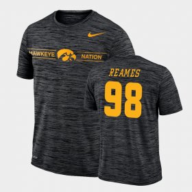 #98 Chris Reames GFX Velocity Iowa Sideline Legend Performance Men Black T-Shirt 473846-285
