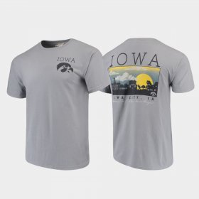 Campus Scenery Hawkeyes Comfort Colors Men's Gray T-Shirt 404495-183