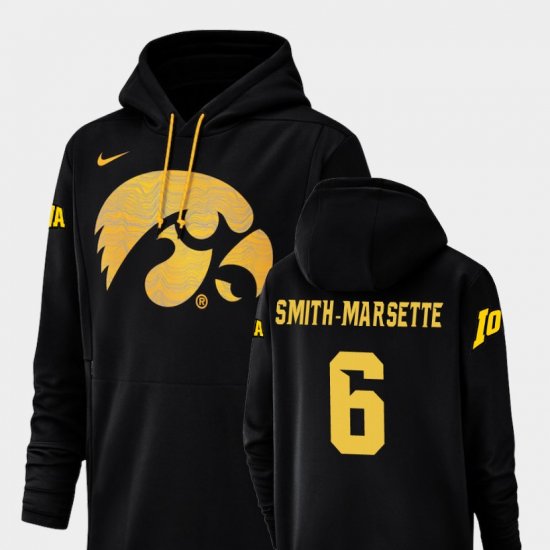#6 Ihmir Smith-Marsette Champ Drive Iowa Football Performance Men\'s Black Hoodie 450734-738
