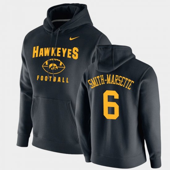 #6 Ihmir Smith-Marsette Oopty Oop Iowa Hawkeyes Football Pullover Men\'s Black Hoodie 588204-981