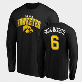 #6 Ihmir Smith-Marsette Steady University of Iowa Long Sleeve Men's Black T-Shirt 565795-183