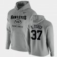 #37 Kyler Fisher Oopty Oop University of Iowa Football Pullover Men's Gray Hoodie 546759-968