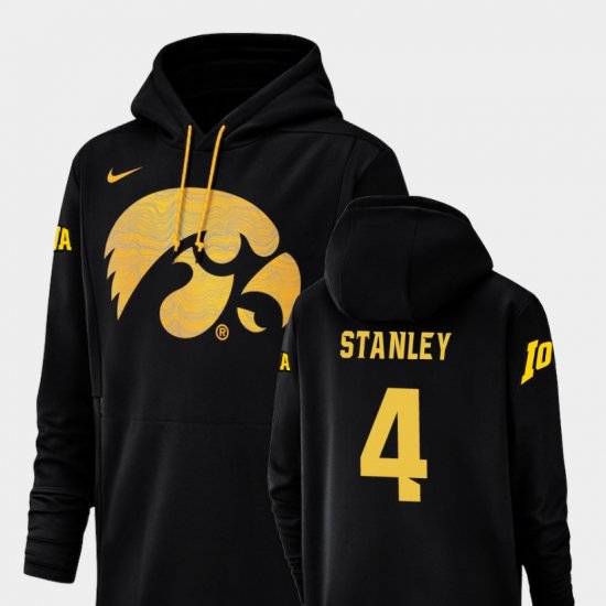 #4 Nate Stanley Champ Drive Iowa Football Performance Men\'s Black Hoodie 328235-173