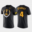 #4 Nate Stanley Football Icon Iowa Performance Mens Black T-Shirt 473181-644
