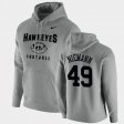 #49 Nick Niemann Oopty Oop University of Iowa Football Pullover Men Gray Hoodie 574140-774