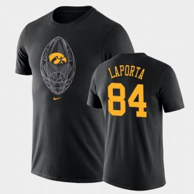 #84 Sam LaPorta Football Icon Iowa Hawkeyes Legend Men Black T-Shirt 347425-759