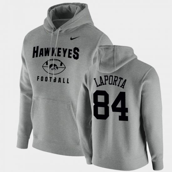 #84 Sam LaPorta Oopty Oop Iowa Hawkeyes Football Pullover Men Gray Hoodie 263368-433