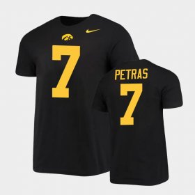 #7 Spencer Petras Retro Alumni University of Iowa Alumni Name & Number Mens Black T-Shirt 656063-331