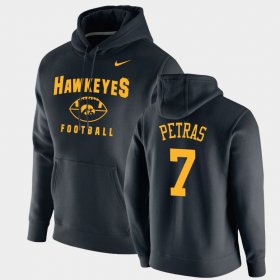 #7 Spencer Petras Oopty Oop University of Iowa Football Pullover Men's Black Hoodie 974883-245