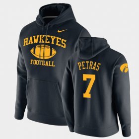 #7 Spencer Petras Retro Football Hawkeyes Pullover Men Black Hoodie 129171-338