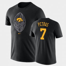 #7 Spencer Petras Football Icon University of Iowa Legend Mens Black T-Shirt 963847-231