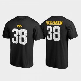 #38 T.J. Hockenson College Legends Iowa Name & Number Men Black T-Shirt 798749-118