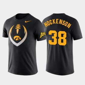 #38 T.J. Hockenson Football Icon University of Iowa Performance Men Black T-Shirt 410696-436