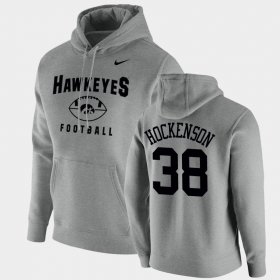 #38 T.J. Hockenson Oopty Oop University of Iowa Football Pullover Men Gray Hoodie 542595-498